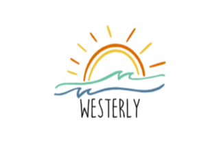 Westerly, RI Retro Sun sticker vinyl sticker